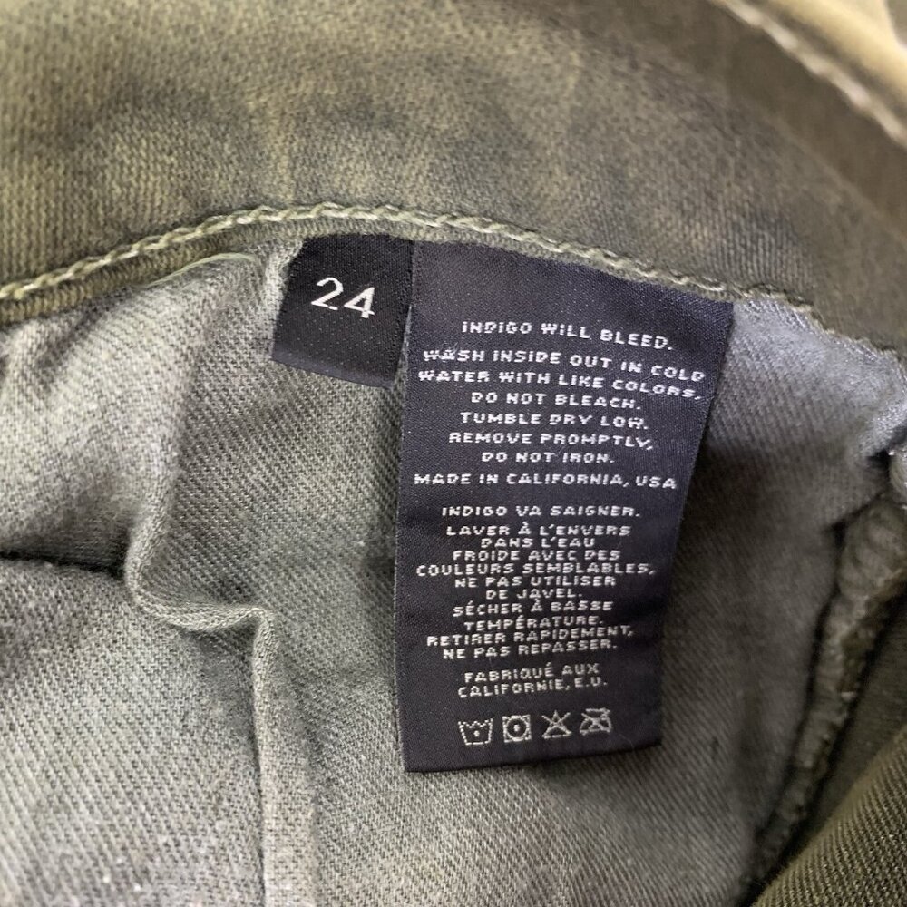 J Brand Jeans 24 Green Skinny Stretch Denim Minimalist Everyday - Picture 8 of 8